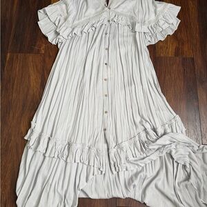 Ruffled Button-Down Dress